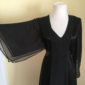100% Silk Kimono Sleeve Dress Calvin Klein